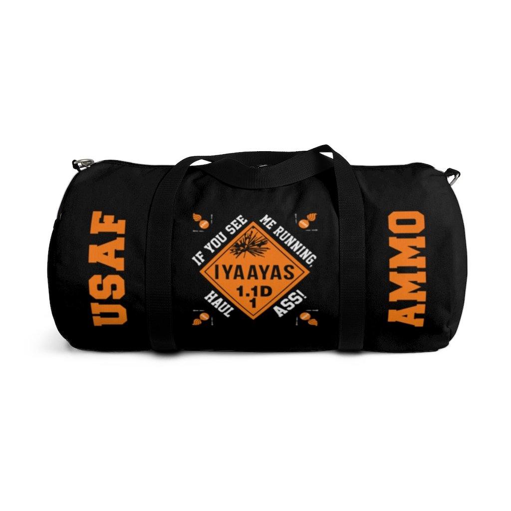 USAF AMMO Placard Pisspots American Flag IYAAYAS Munitions Heritage Duffel Bag - AMMO Pisspot IYAAYAS Gear
