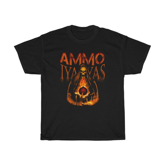 USAF AMMO Grim Reaper Holding Flaming Pisspot In Dark Munitions Heritage Men's Gift T-Shirt
