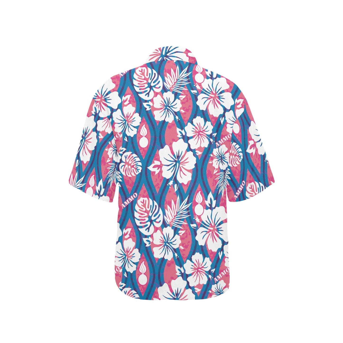 Pink White Blue USAF AMMO Pisspot Womens Hawaiian Shirt
