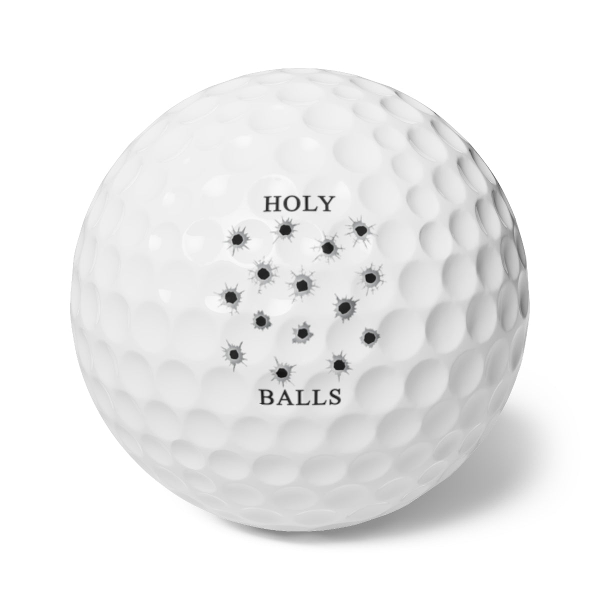 Full of Bullet Holes HOLY BALLS Logo Golf Balls, 6pcs