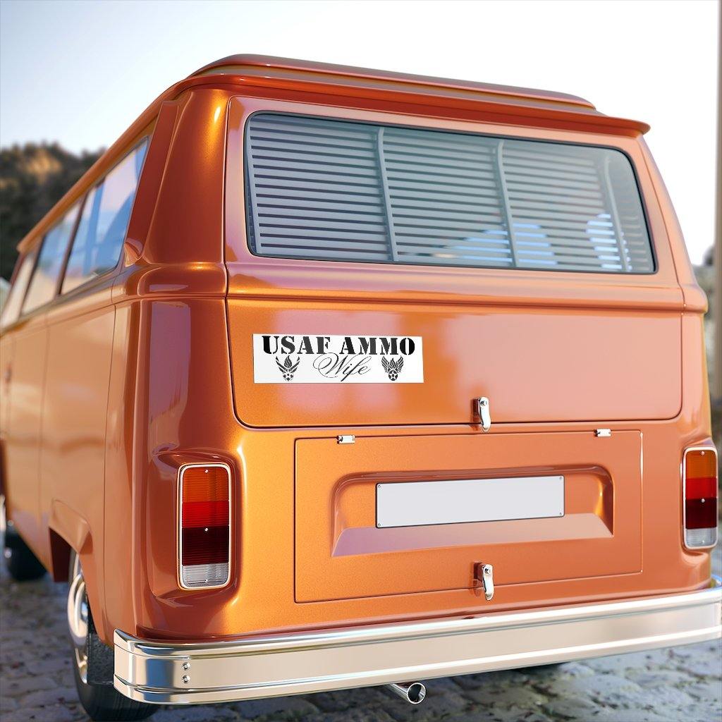 USAF AMMO Wife AF Vector and Hap Arnold Logos Combined With Pisspots Munitions Heritage Bumper Stickers - AMMO Pisspot IYAAYAS Gear