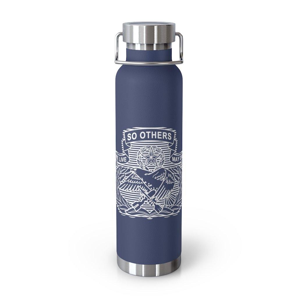 USAF AMMO Old School We Live So Others May Die Maintenance Badge 22oz Vacuum Insulated Dark Bottle Tumbler - AMMO Pisspot IYAAYAS Gear