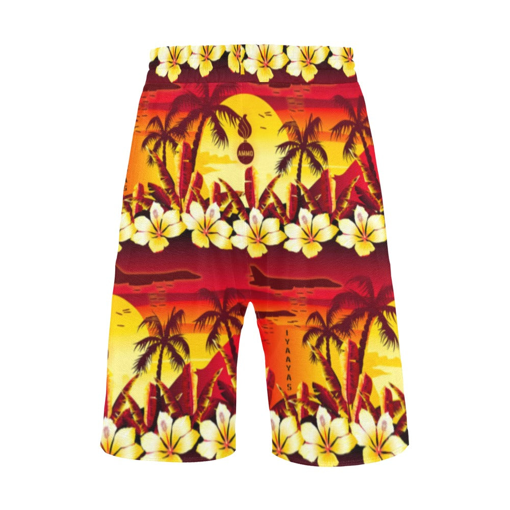 AMMO Tropical Sunsets With Pisspots and B-1s Dropping Bombs  Hawaiian Shorts