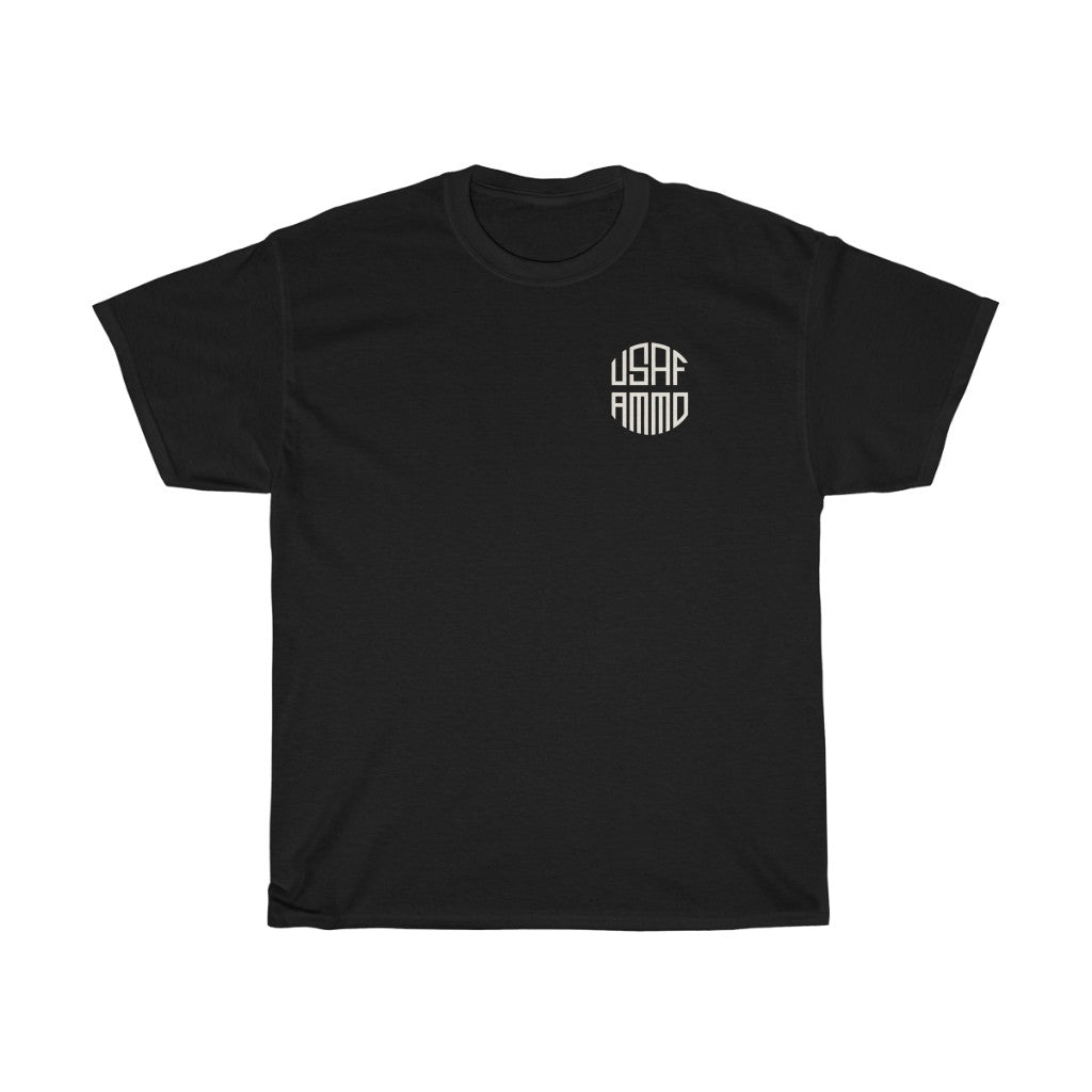 AMMO Pisspot With Two Wings and Circle USAF AMMO Logo Unisex Heavy Cotton Tee