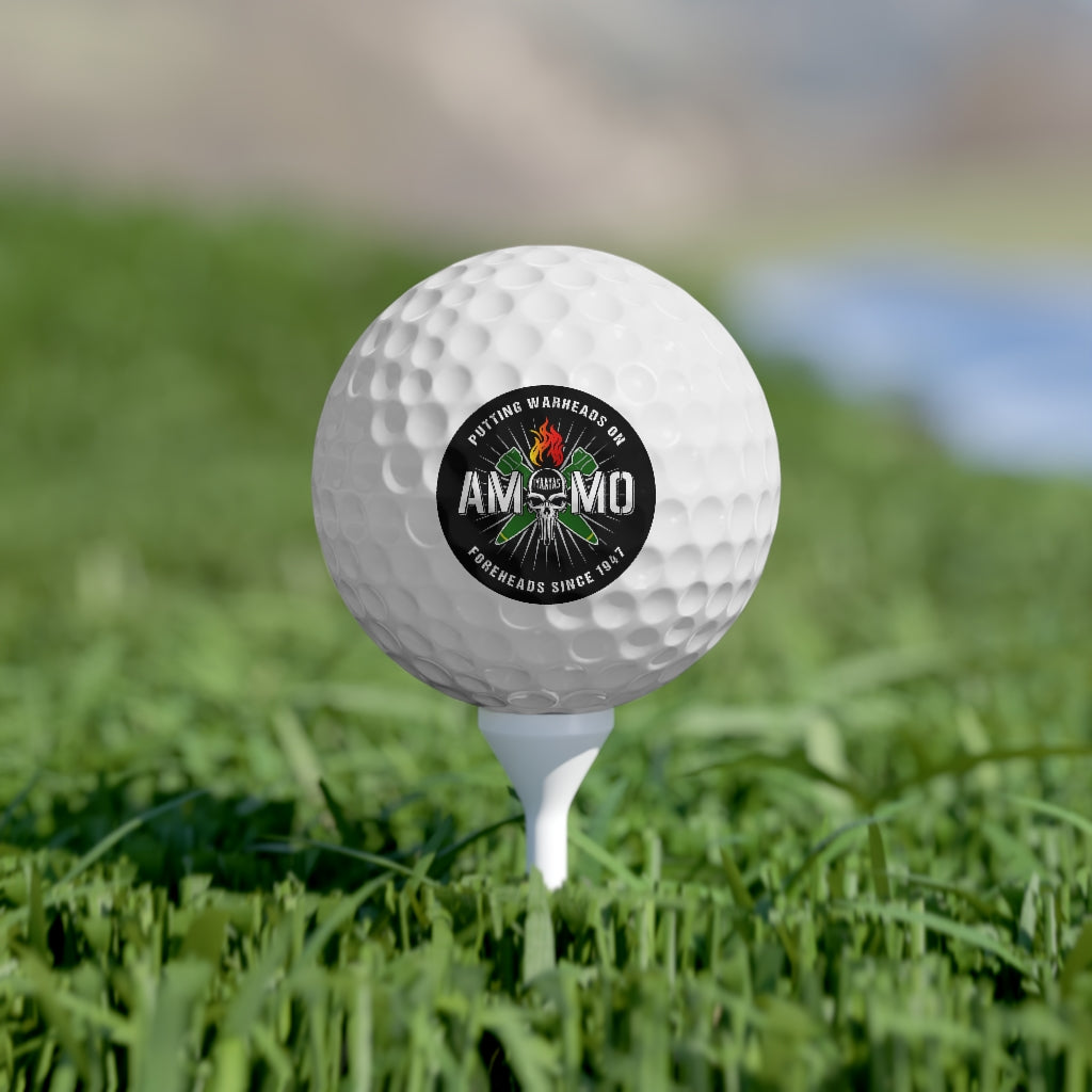 USAF AMMO Putting Warheads on Foreheads Logo Munitions Heritage Golf Balls, 6pcs