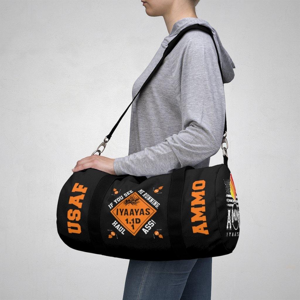 USAF AMMO Placard Pisspots American Flag IYAAYAS Munitions Heritage Duffel Bag - AMMO Pisspot IYAAYAS Gear