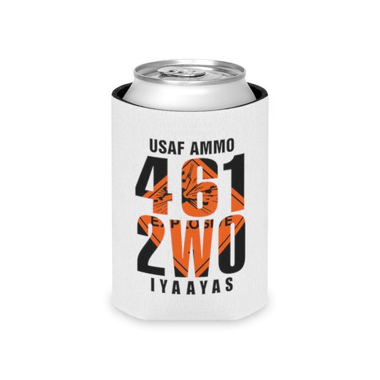 USAF AMMO 461 2W0 Placard Background Logo White Can Cooler