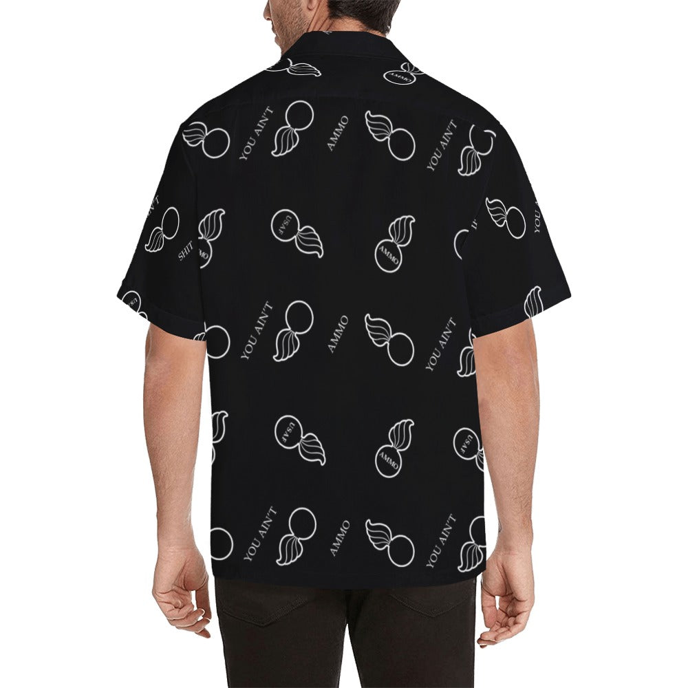 AMMO USAF Pisspots and IYAAYAS Pattern Mens Hawaiian Shirt