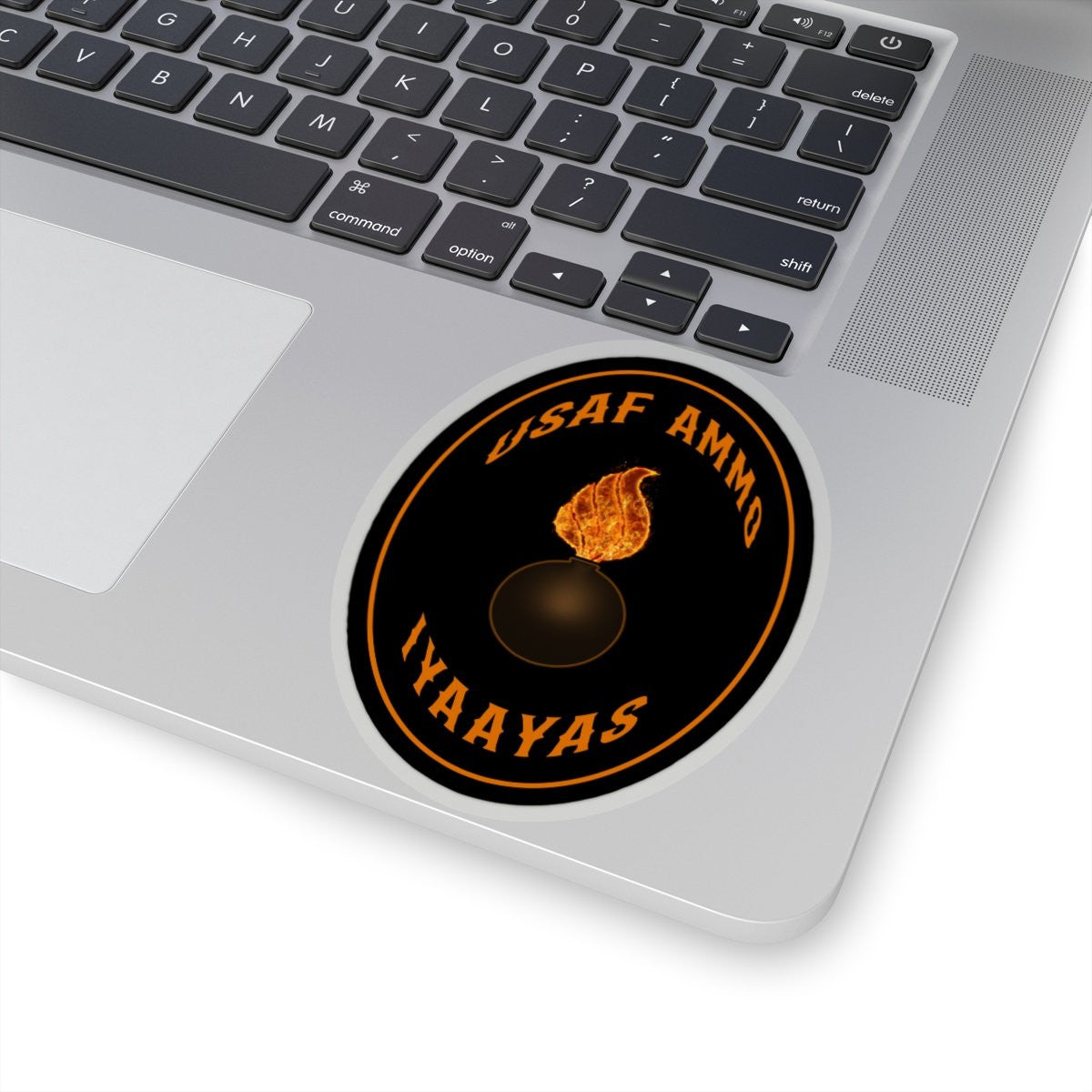 USAF AMMO Realistic Pisspot IYAAYAS Classic Oval Shaped Kiss-Cut Vinyl Sticker