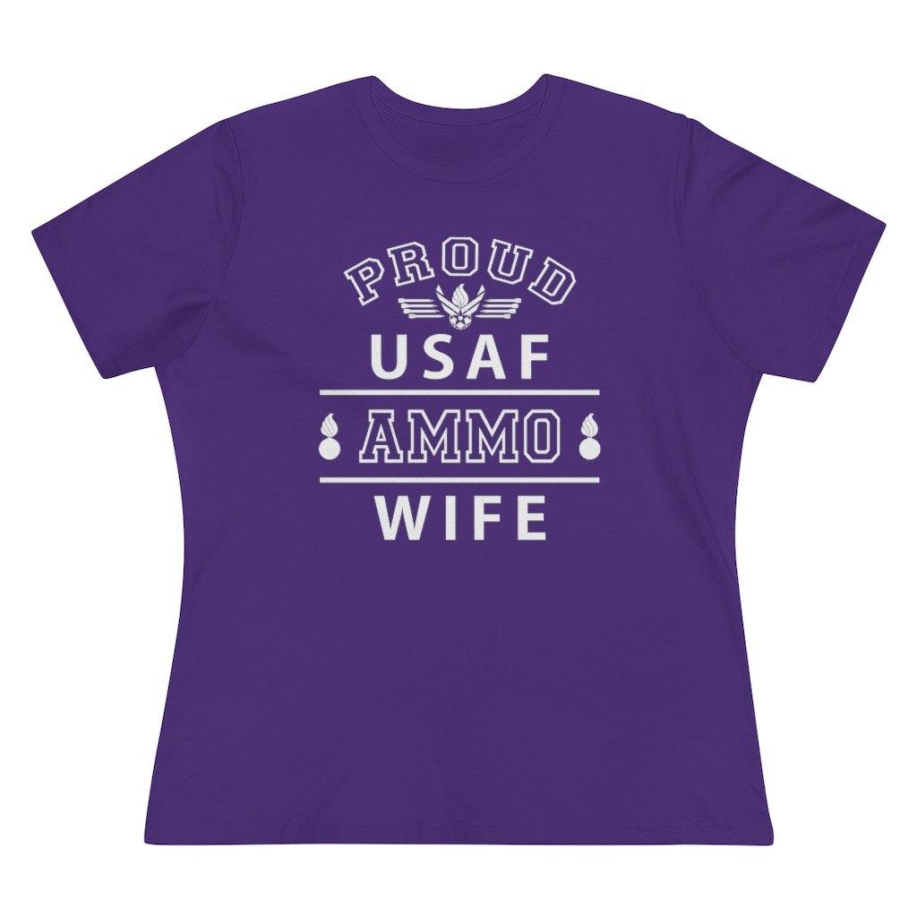 Proud USAF AMMO Wife AF Vector Pisspots and Small Flechettes Women's Premium Tee - AMMO Pisspot IYAAYAS Gear