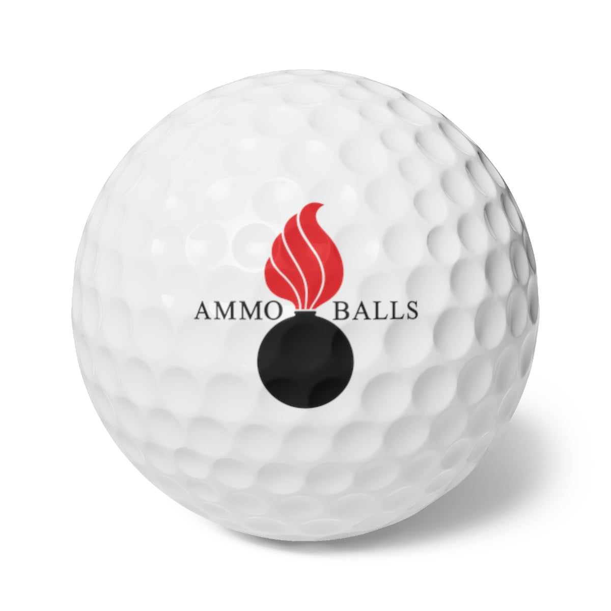 Basic USAF AMMO Red and Black Pisspot AMMO BALLS Logo Golf Balls, 6pcs