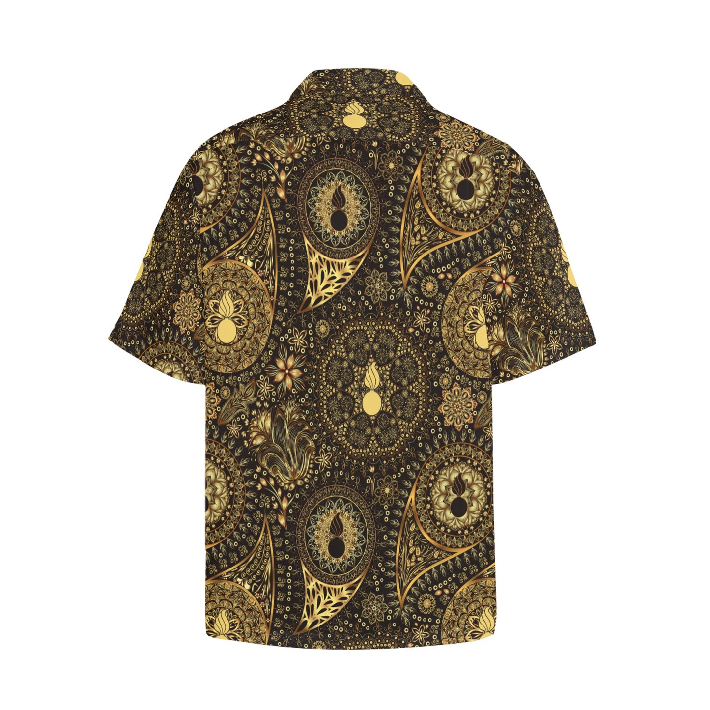 USAF AMMO Gold and Pisspots Pattern Mens Left Chest Pocket Hawaiian Shirt
