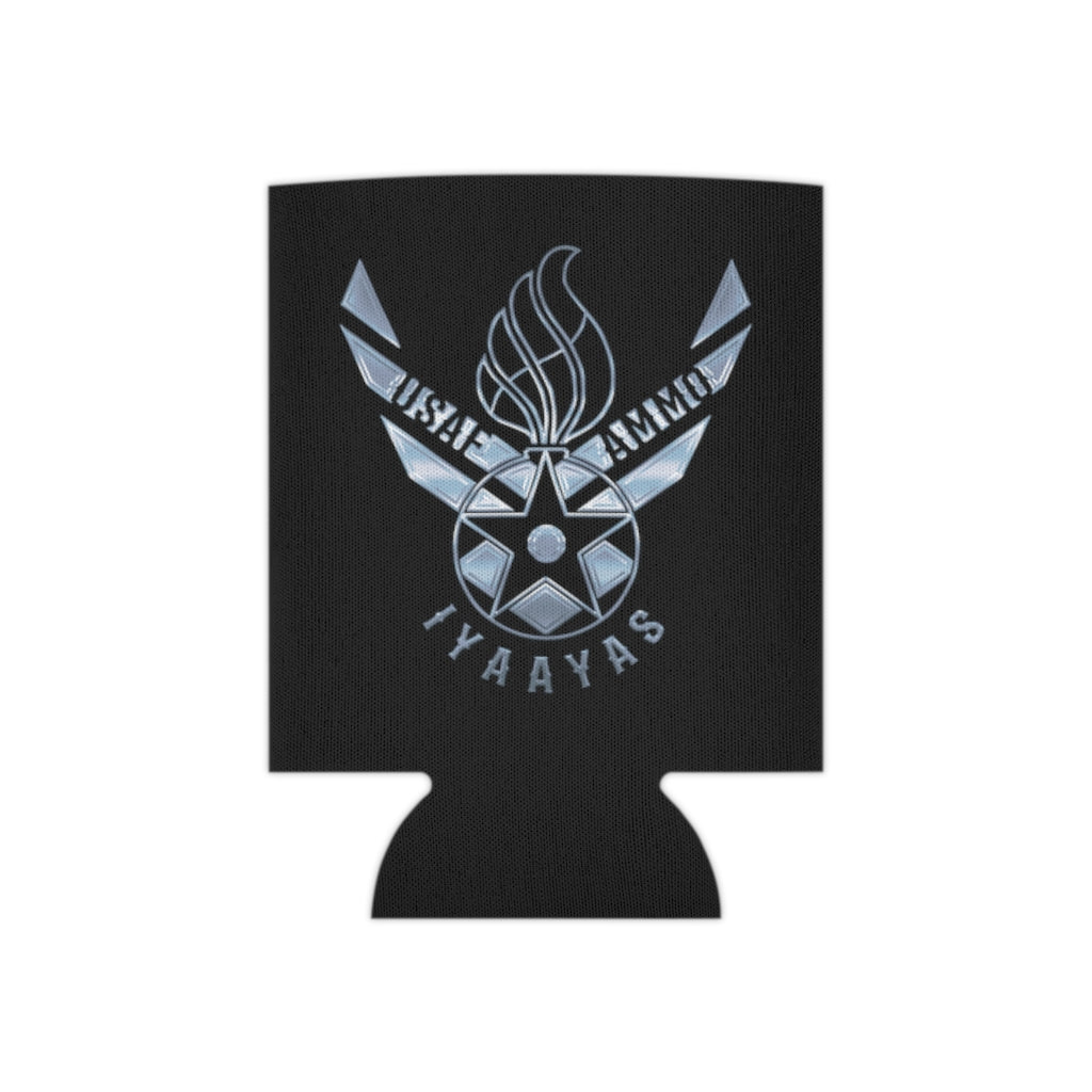USAF AMMO Shiny Chrome Hap Arnold and AF Vector with Pisspot Logos On Each Side IYAAYAS Can Cooler