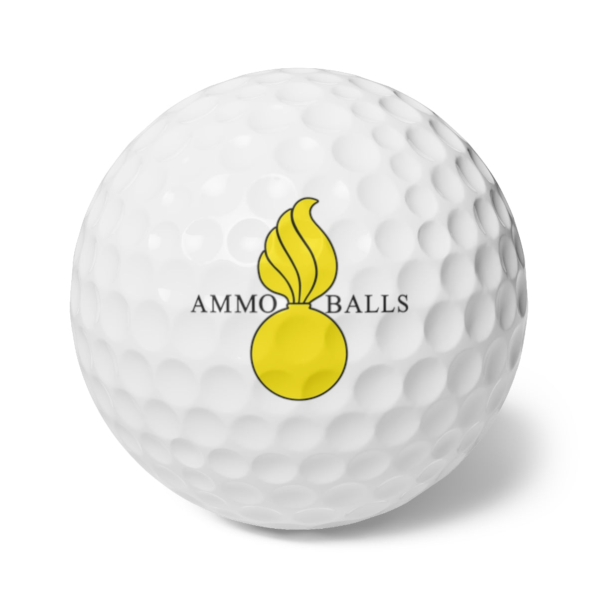 Basic USAF AMMO Yellow Pisspot AMMO BALLS Logo Golf Balls, 6pcs