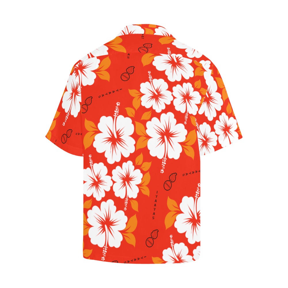 AMMO Hawaiian Shirt Orange and White Flowers Pisspots and IYAAYAS All Over