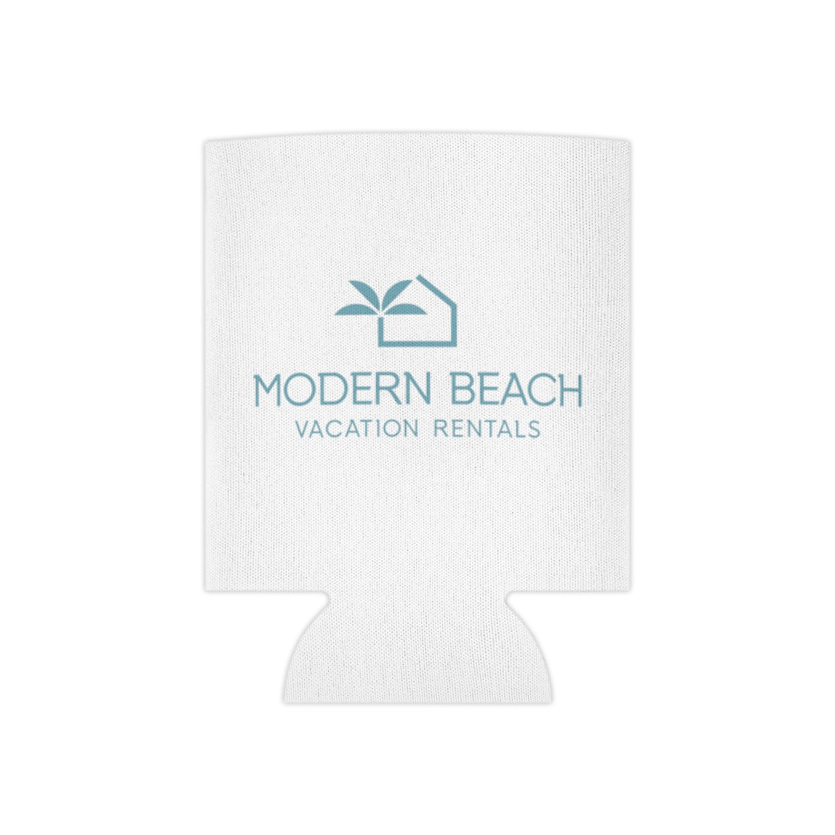 Modern Beach Vacation Rentals Basic Logo White Can Coozie Cooler