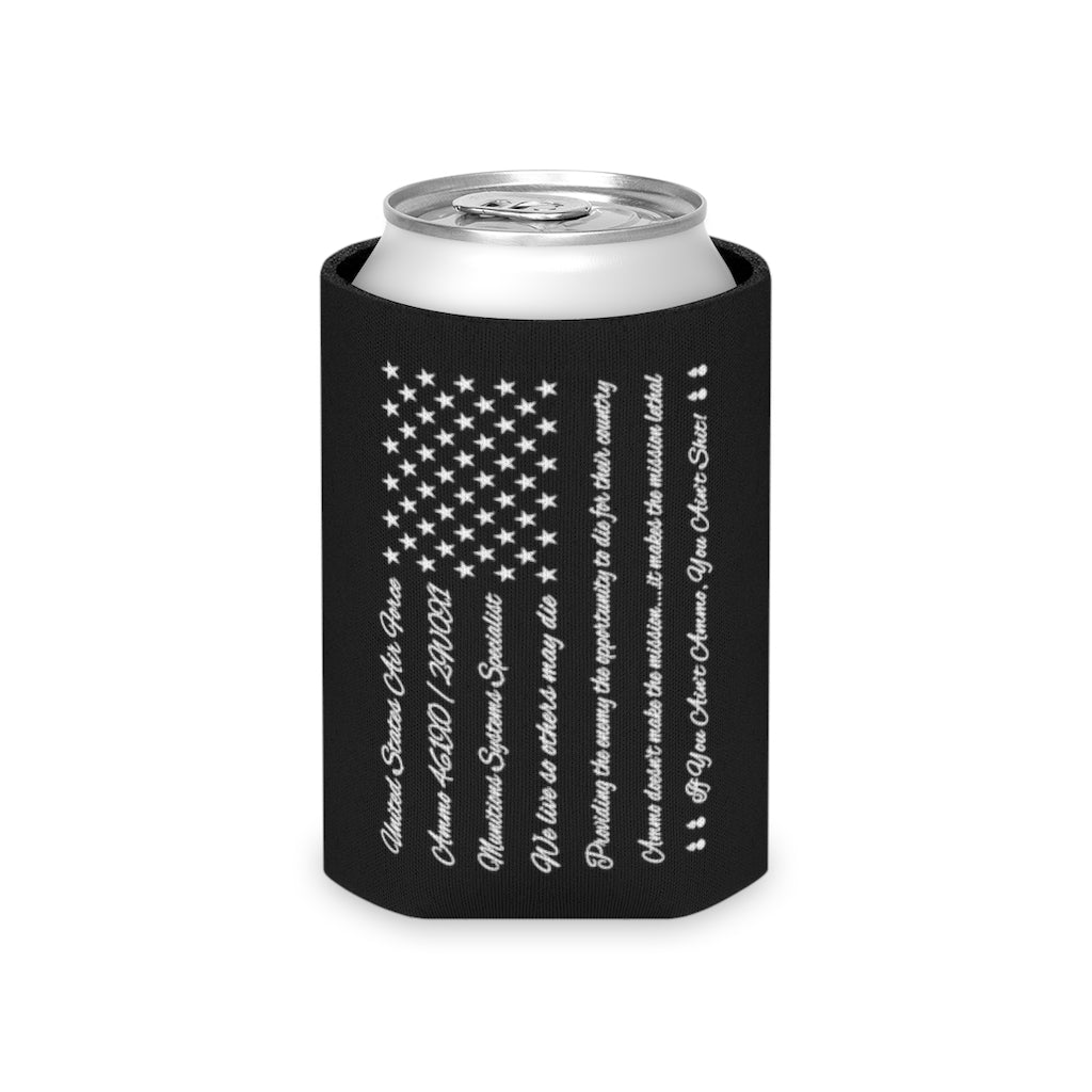 American Flag Made with AMMO Words Mottos and Sayings Can Cooler