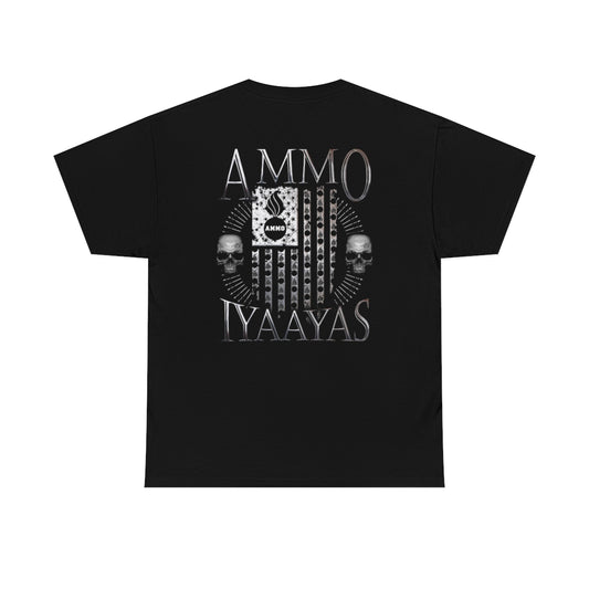 USAF AMMO IYAAYAS Pisspot US Chrome Flag Skulls Bullets Munitions Heritage Men's Gift T-Shirt