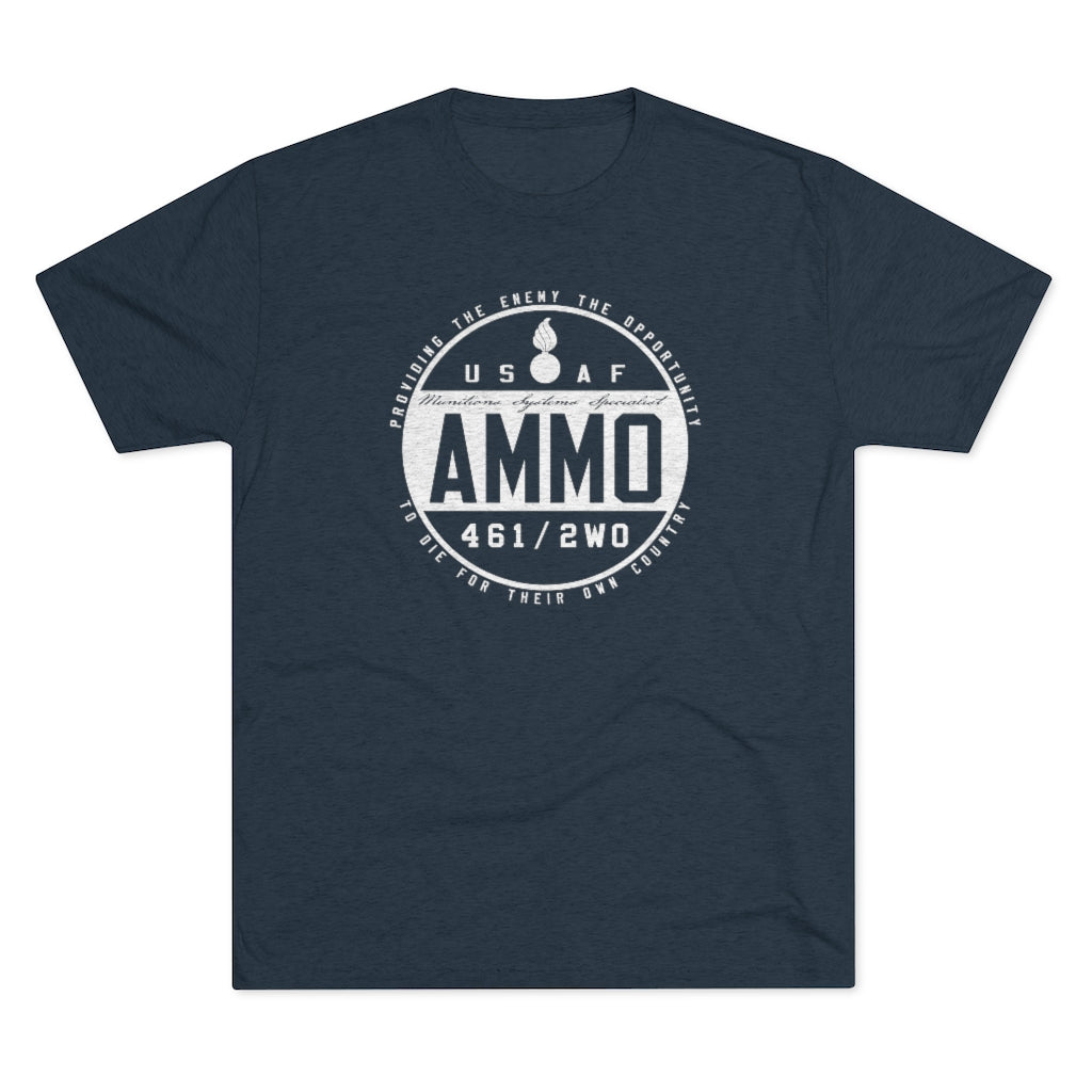 USAF AMMO Circular Pisspot Logo Unisex Tri-Blend Crew T-Shirt