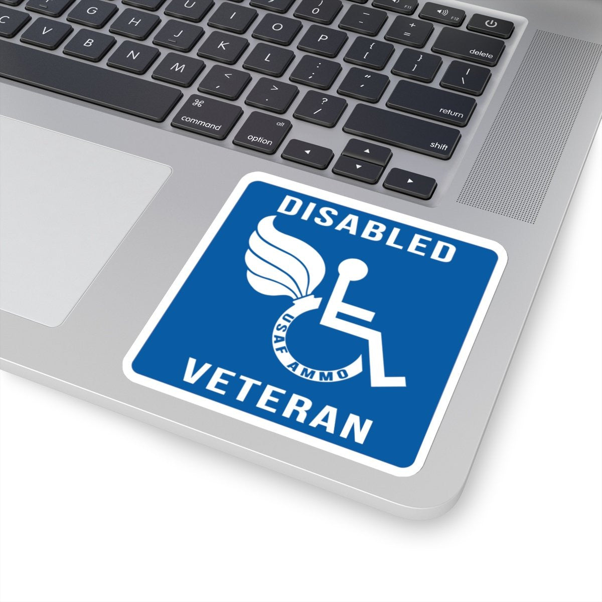 USAF AMMO Pisspot Wheelchair Disabled Veteran IYAAYAS Gift Kiss-Cut Stickers