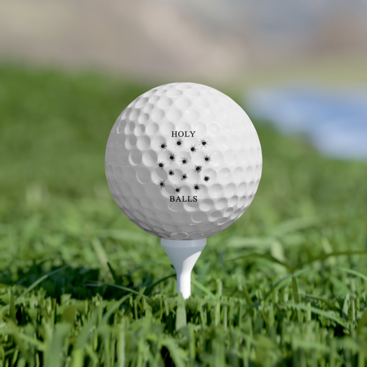 Full of Bullet Holes HOLY BALLS Logo Golf Balls, 6pcs