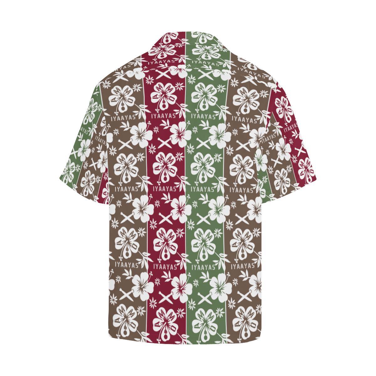 AMMO Hawaiian Shirt Vertical Rows of Flowers AMMO and IYAAYAS - AMMO Pisspot IYAAYAS Gear