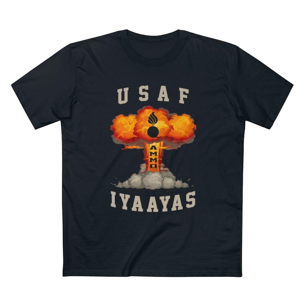 USAF AMMO Mushroom Cloud Pisspot IYAAYAS Gift Mens T-Shirt - AMMO Pisspot IYAAYAS Gear