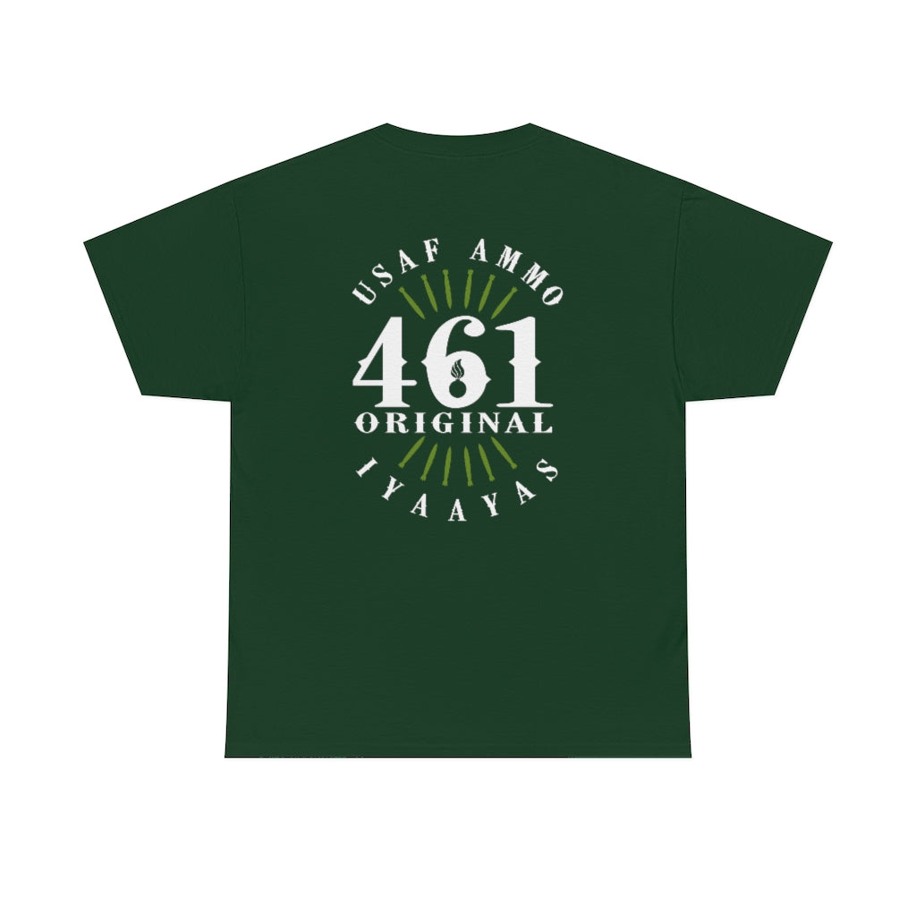 USAF AMMO 461 Original IYAAYAS Circular With MK-82 silhouettes and a Pisspot In the Center Unisex Heavy Cotton T-Shirt