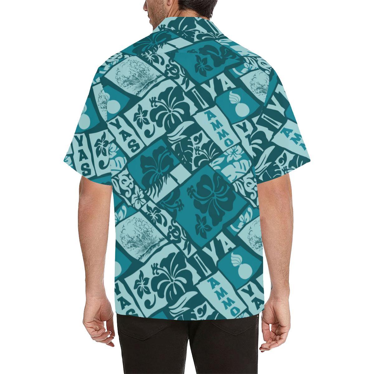 AMMO Hawaiian Shirt IYA AMMO YAS Tribal Pisspot Flower Pattern - AMMO Pisspot IYAAYAS Gear