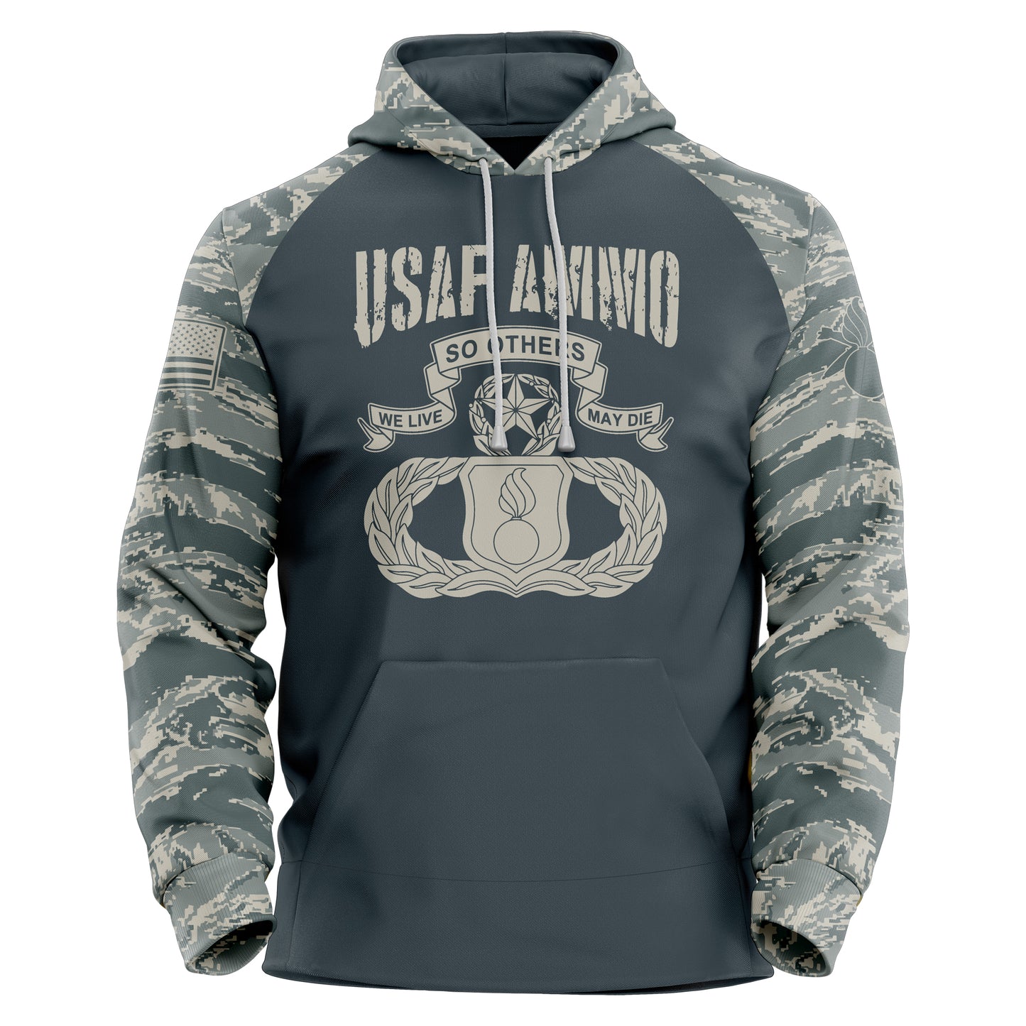 USAF AMMO ABU Pattern Camouflage Punisher New AMMO Badge Unisex All Over Print Hoodie