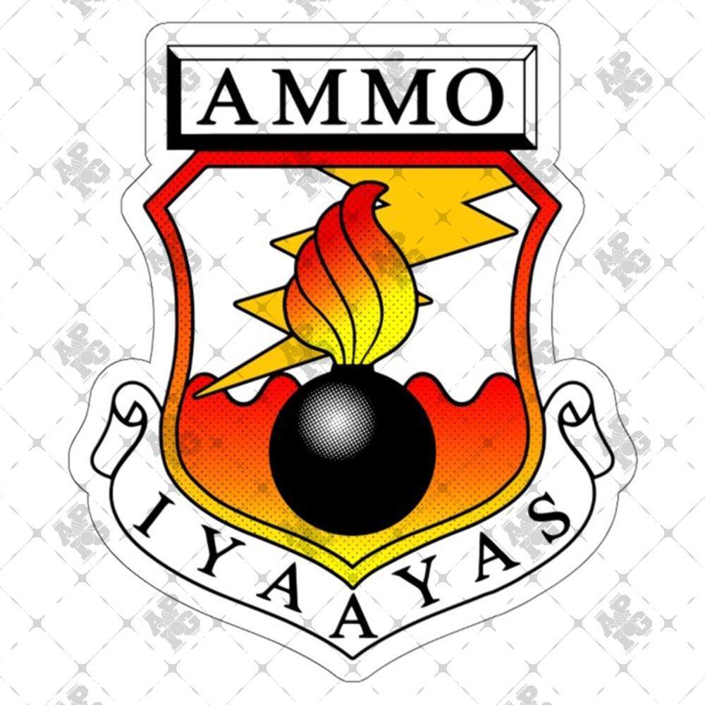AMMO Pisspot Command Patch Lightning IYAAYAS Logo Outdoor and Indoor Vinyl Kiss Cut Stickers - AMMO Pisspot IYAAYAS Gear