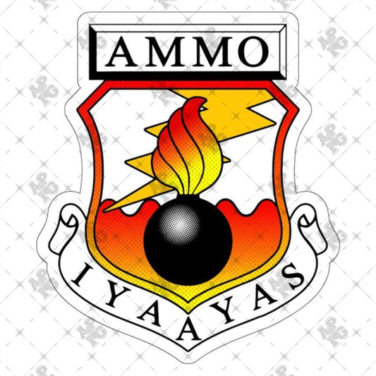 AMMO Pisspot Command Patch Lightning IYAAYAS Logo Outdoor and Indoor Vinyl Kiss Cut Stickers - AMMO Pisspot IYAAYAS Gear