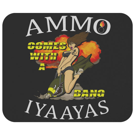 AMMO Girl Riding Bomb Comes With A Bang IYAAYAS Pisspot Mousepad