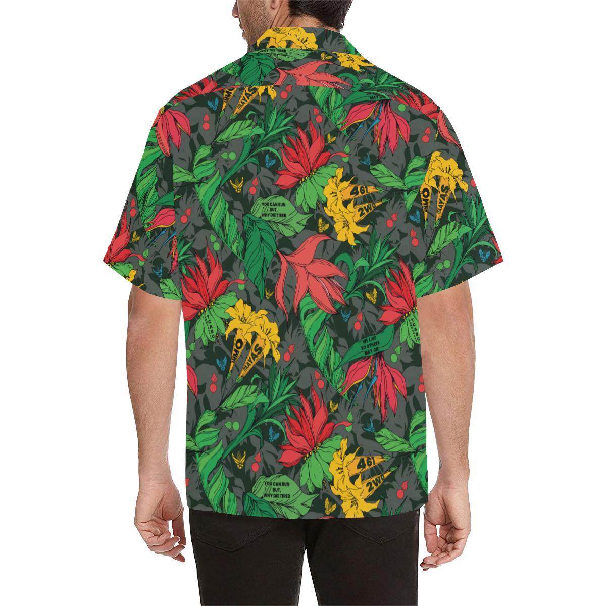 AMMO Hawaiian Shirt Flowers Jungle Pattern - AMMO Pisspot IYAAYAS Gear