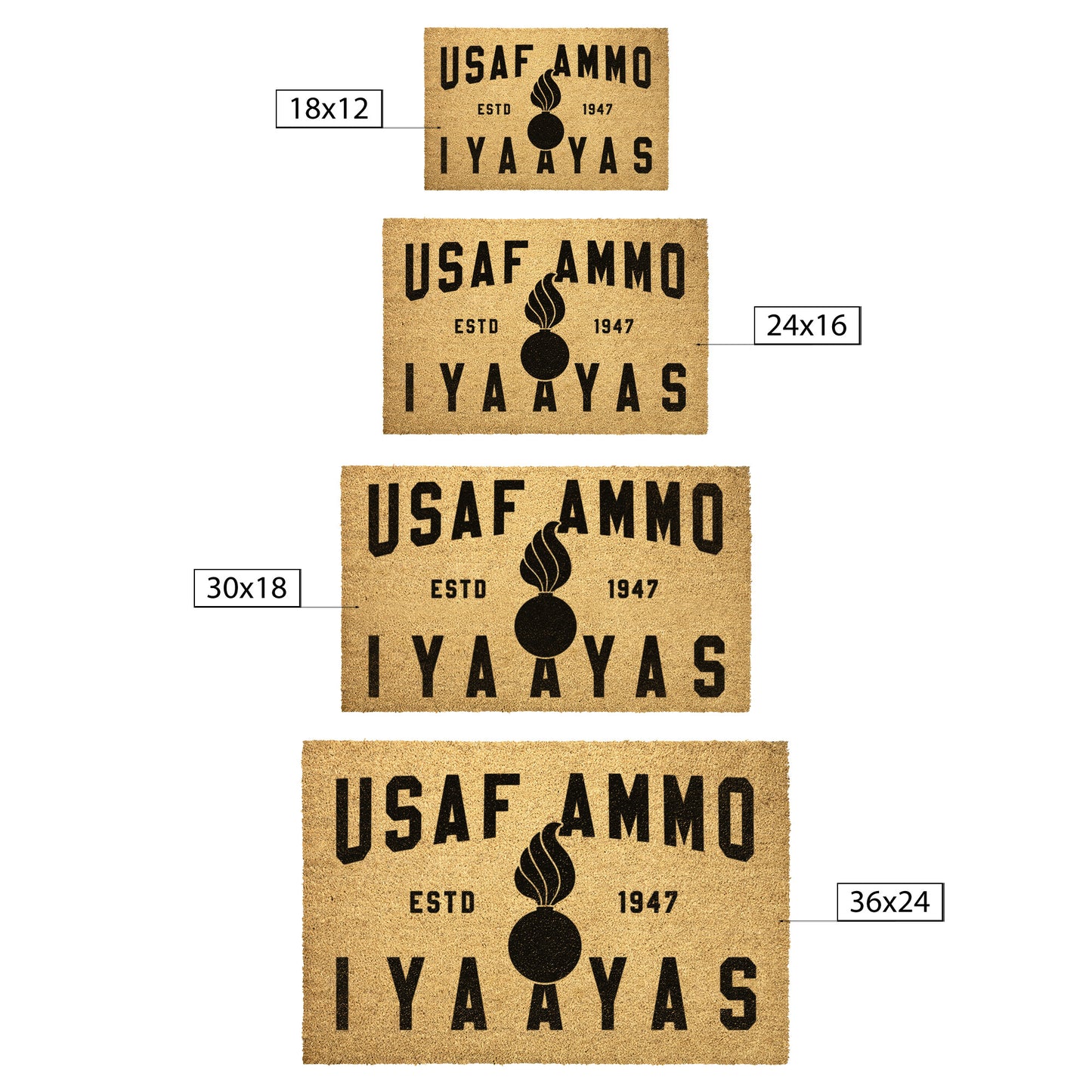 Basic USAF AMMO IYAAYAS Pisspot Outdoor Mat