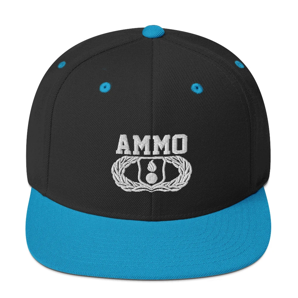 AMMO Basic Munitions Occupational Badge with Pisspot and AMMO word Unisex Snapback Hat - AMMO Pisspot IYAAYAS Gear