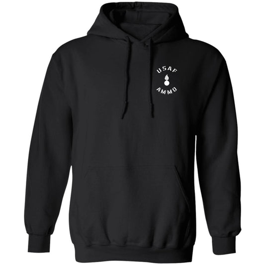 AMMO Skull Flaming Pisspot Crossed MK-84s IYAAYAS Putting Warheads On Foreheads Munitions Heritage Gift Unisex Pullover Hoodie