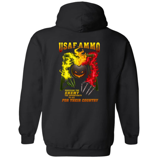 Flaming Pisspot With Arms Gantry Missile and Bomb fingers USAF AMMO IYAAYAS Unisex Pullover Hoodie