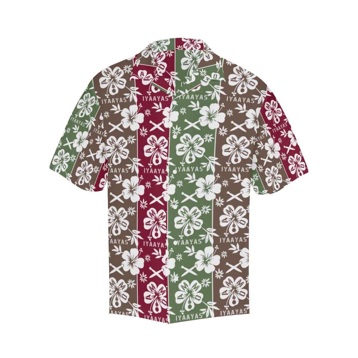 AMMO Hawaiian Shirt Vertical Rows of Flowers AMMO and IYAAYAS - AMMO Pisspot IYAAYAS Gear
