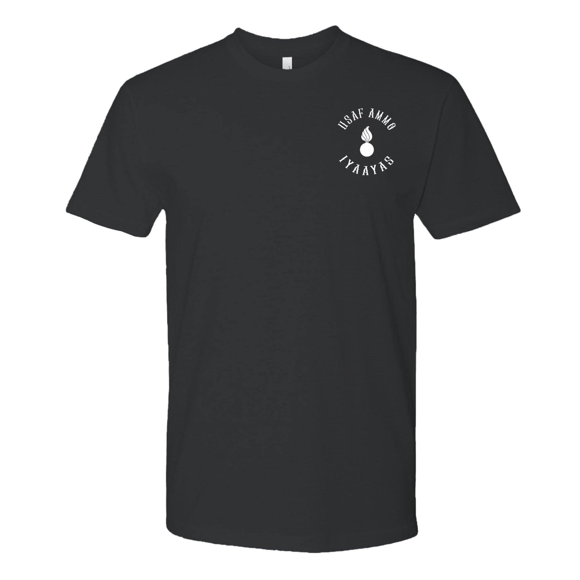 USAF AMMO Grim Reaper Two Scythes Crossed Sunset Bombs Dropping IYAAYAS Gift T-Shirt - AMMO Pisspot IYAAYAS Gear