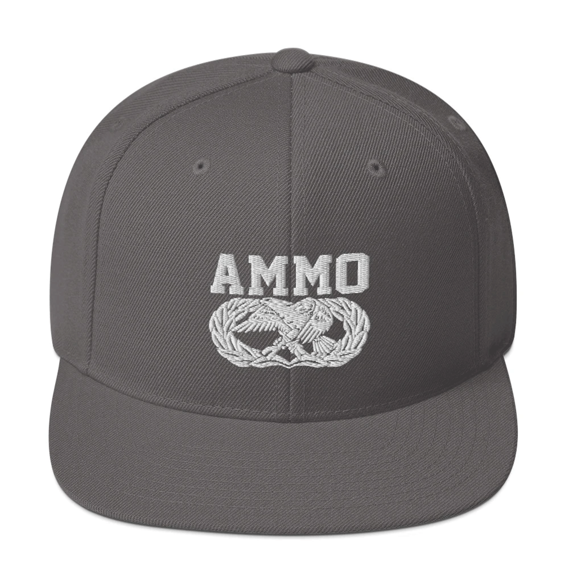 AMMO Old Style Basic Munitions Maintenance Badge with Pisspot and AMMO word Unisex Snapback Hat - AMMO Pisspot IYAAYAS Gear