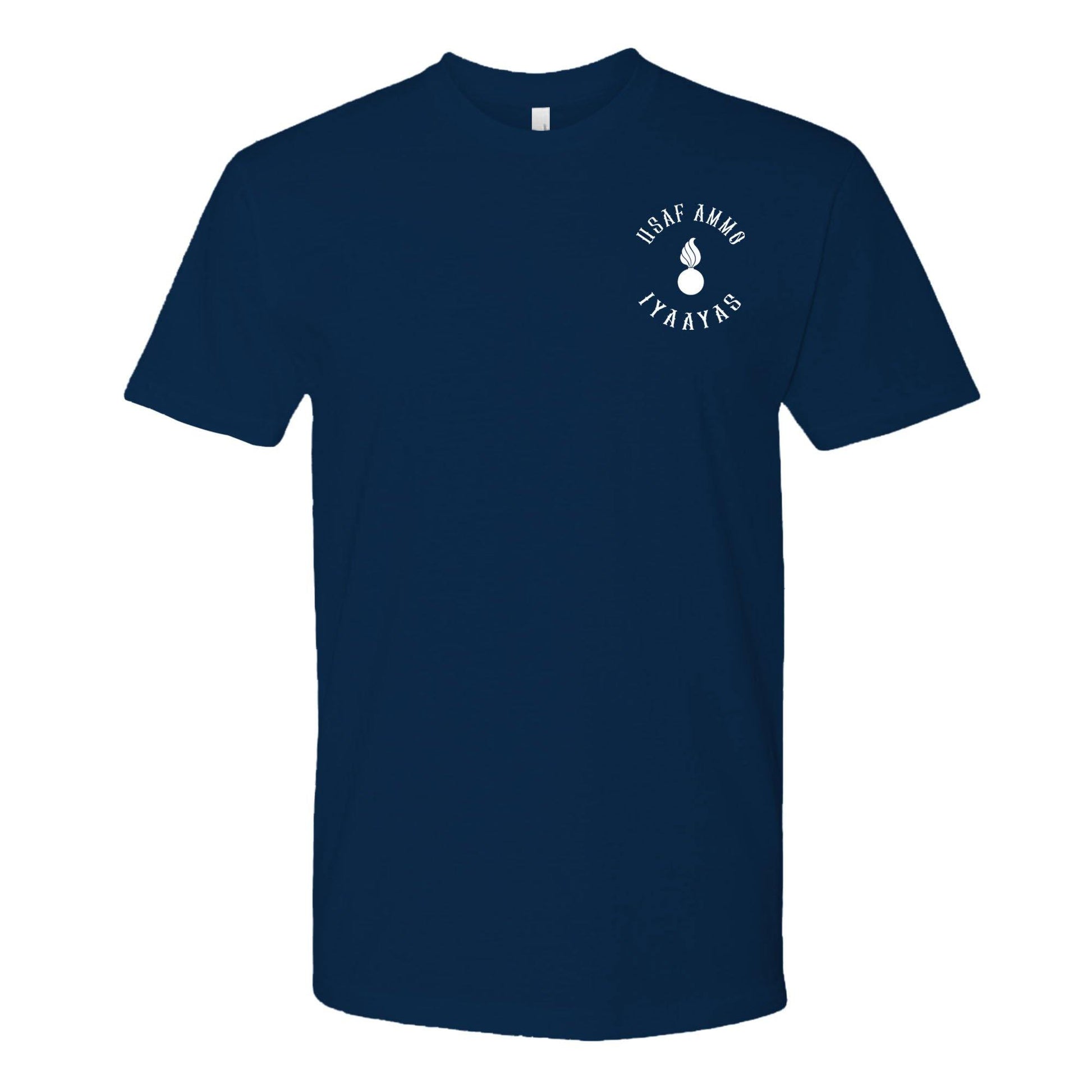 USAF AMMO Grim Reaper Two Scythes Crossed Sunset Bombs Dropping IYAAYAS Gift T-Shirt - AMMO Pisspot IYAAYAS Gear