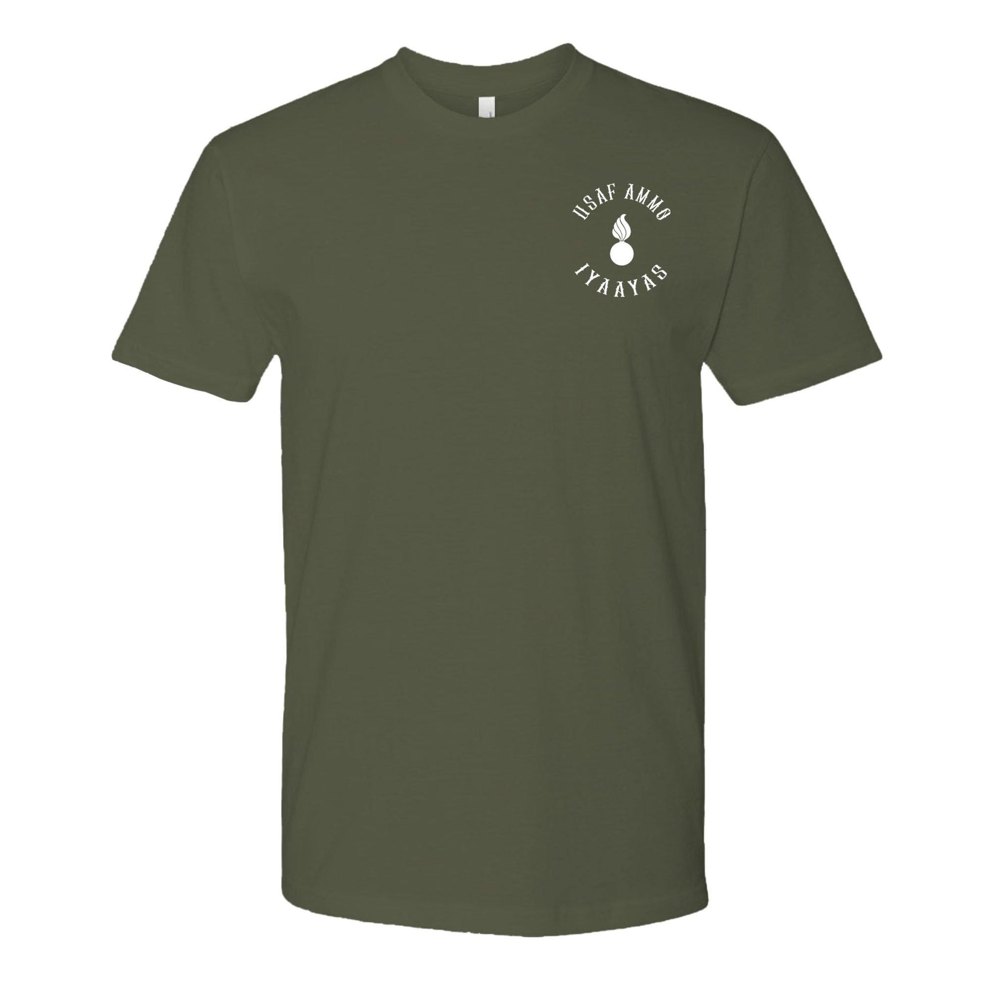 USAF AMMO Grim Reaper Two Scythes Crossed Sunset Bombs Dropping IYAAYAS Gift T-Shirt - AMMO Pisspot IYAAYAS Gear