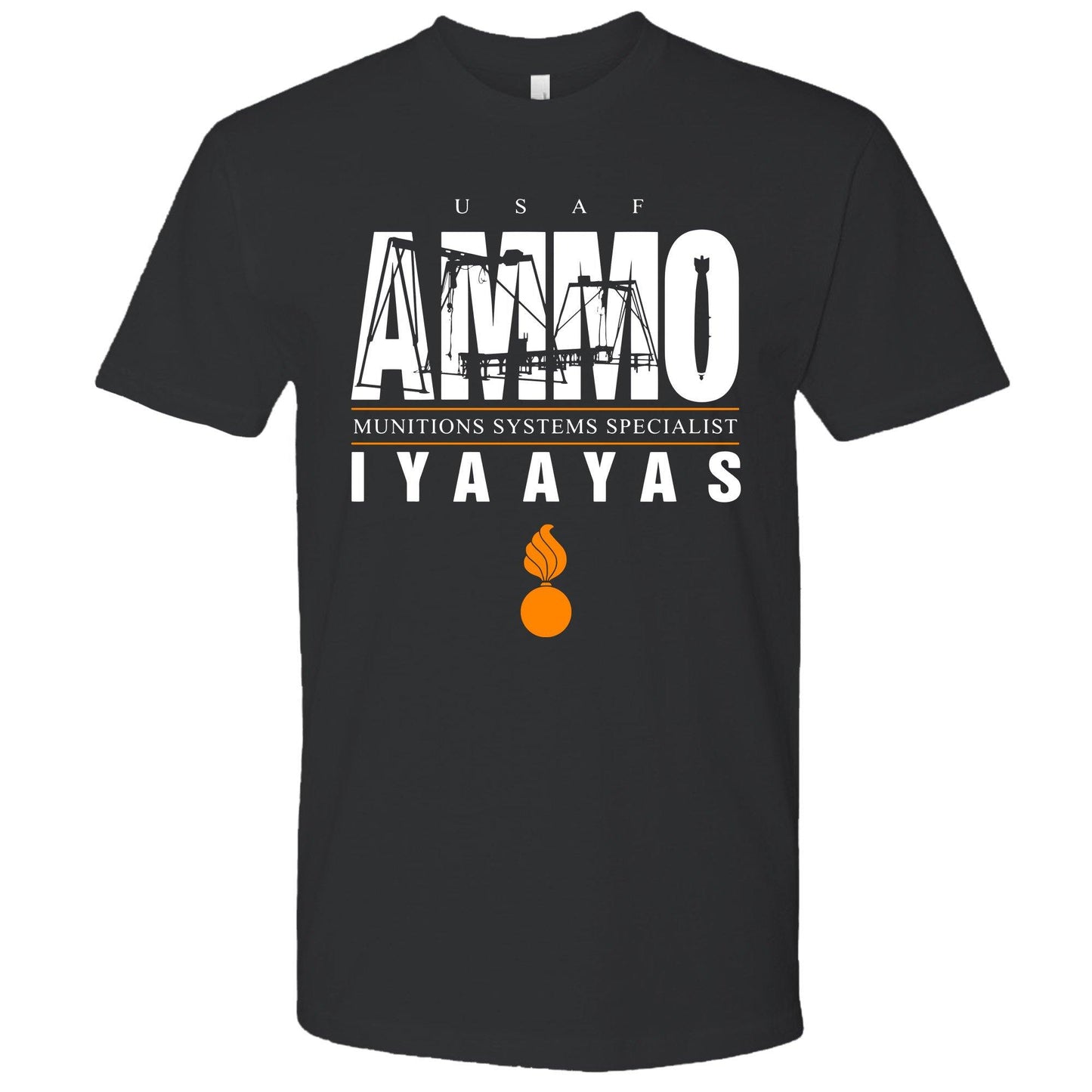 USAF AMMO MAC RAMS Inside Munitions Systems Specialist IYAAYAS Pisspot Unisex Gift T-Shirt - AMMO Pisspot IYAAYAS Gear