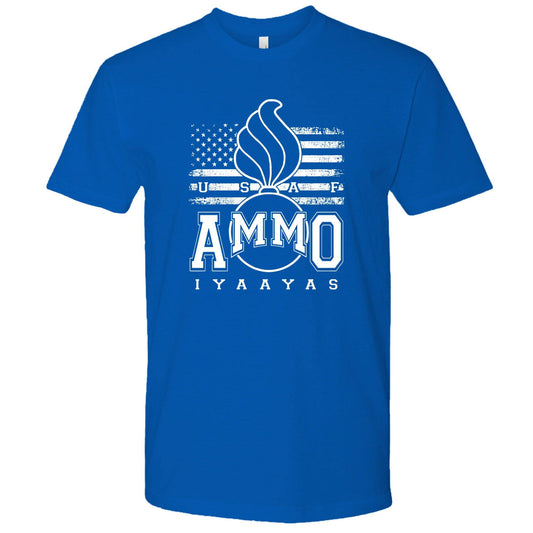 USAF AMMO Pisspot American Flag IYAAYAS Munitions Heritage Gift Unisex T-Shirt - AMMO Pisspot IYAAYAS Gear