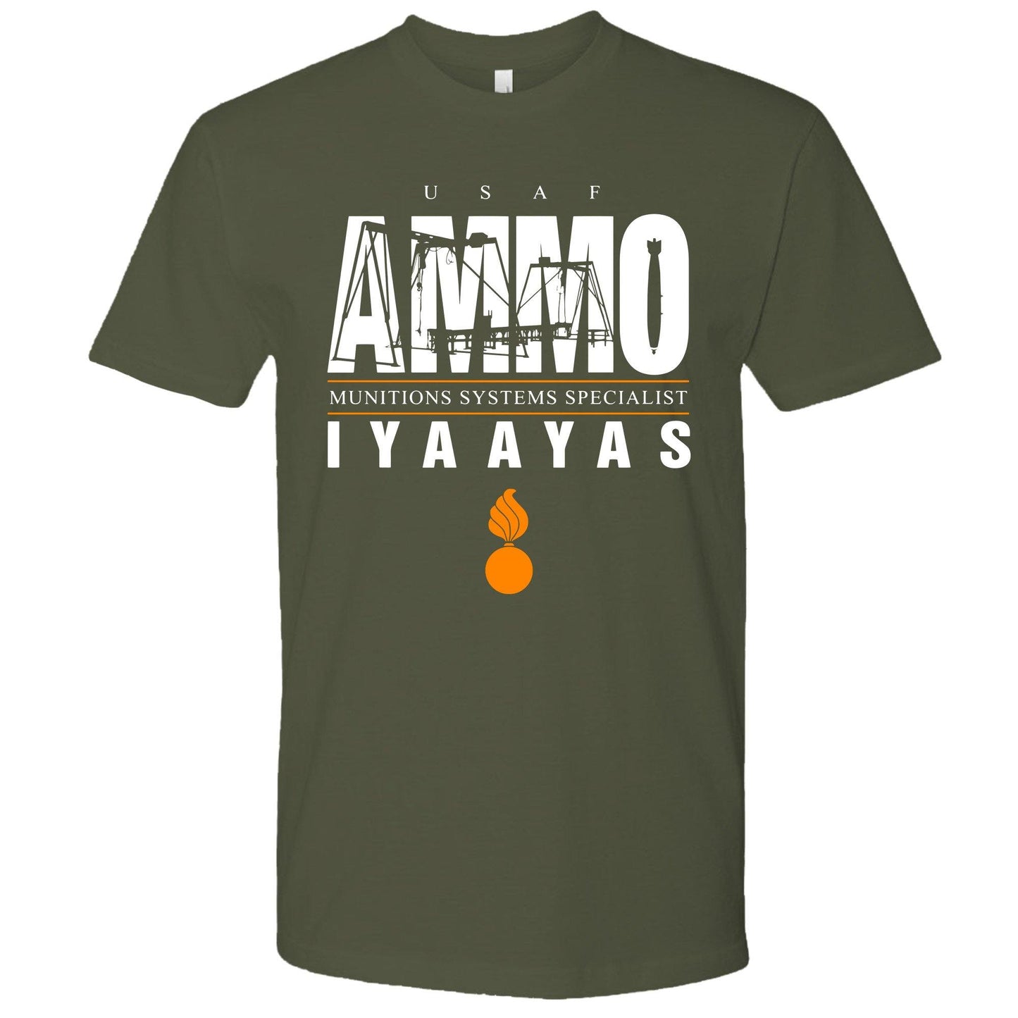 USAF AMMO MAC RAMS Inside Munitions Systems Specialist IYAAYAS Pisspot Unisex Gift T-Shirt - AMMO Pisspot IYAAYAS Gear