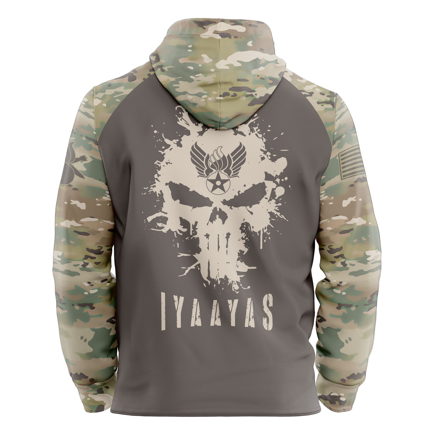 USAF AMMO OCP Camouflage Punisher Old AMMO Badge Unisex All Over Print Hoodie