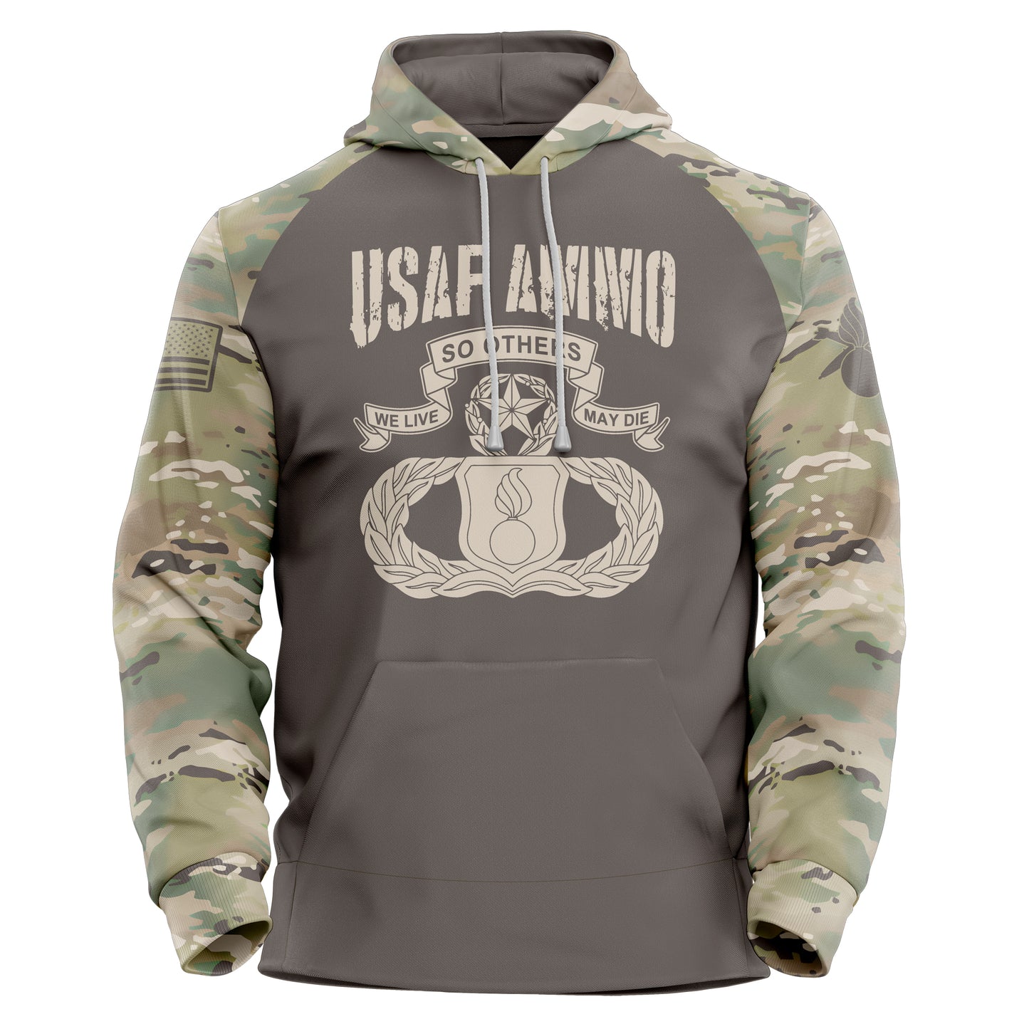 USAF AMMO OCP Camouflage Punisher New AMMO Badge Unisex All Over Print Hoodie