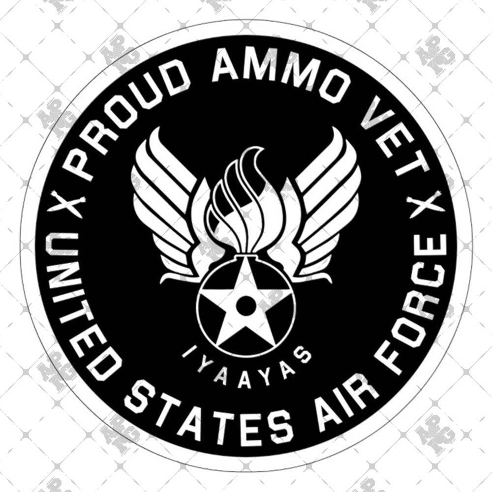 Proud AMMO Vet Hap Arnold Logo Combined With Pisspot Outdoor and Indoor Vinyl Kiss Cut Stickers - AMMO Pisspot IYAAYAS Gear