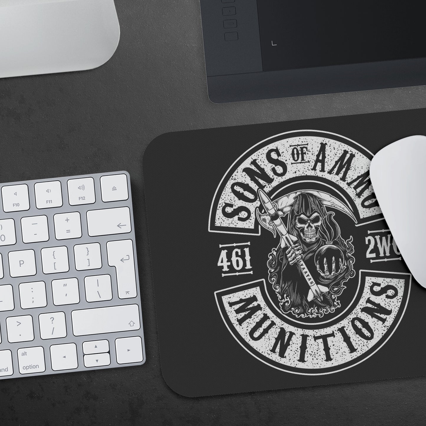Sons of AMMO Grim Reaper Oval Logo Mousepad